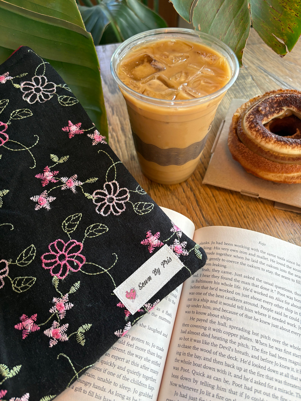 Black Floral Paperback Sleeve