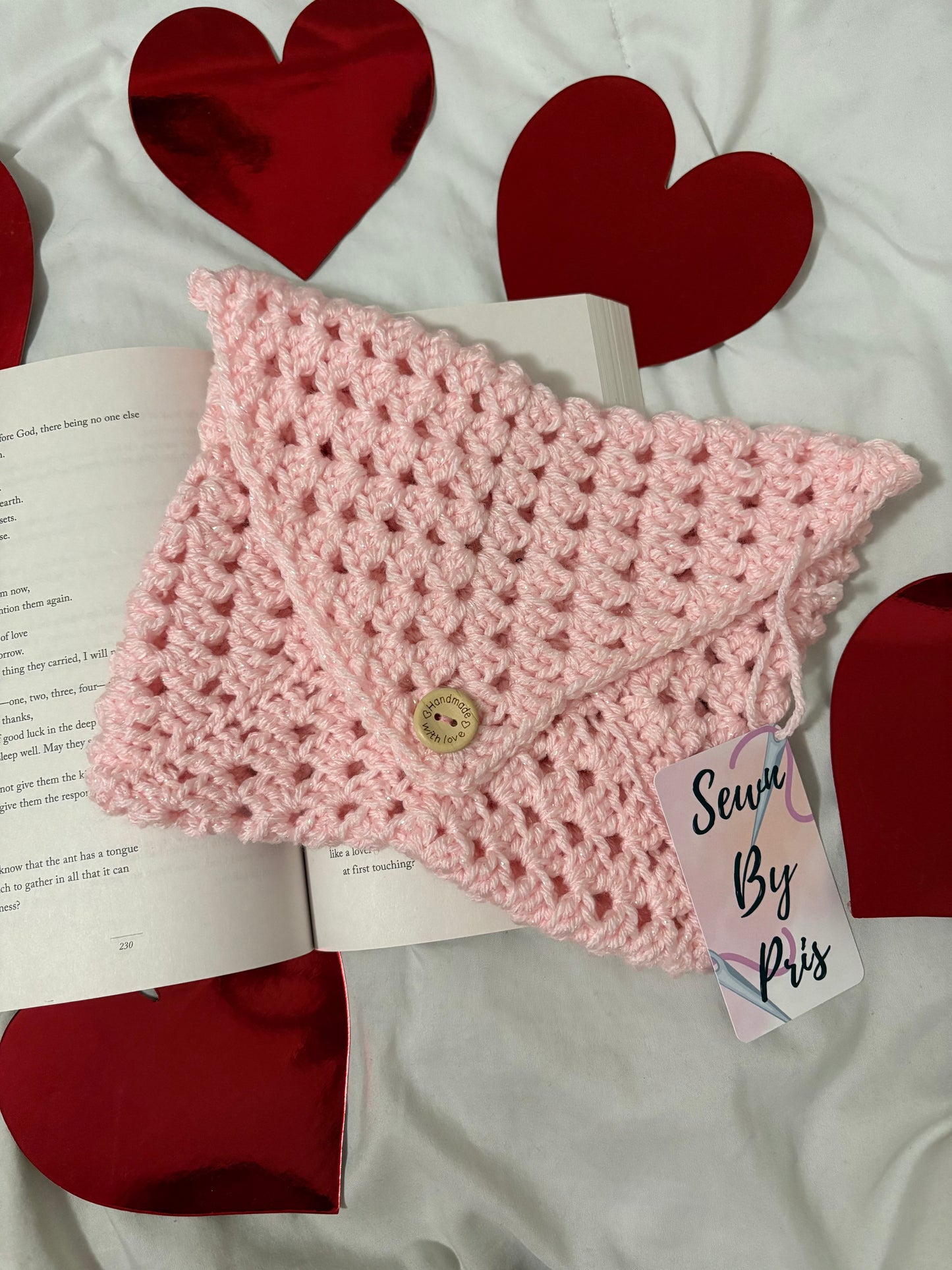 Pink Sparkle Crochet Sleeve