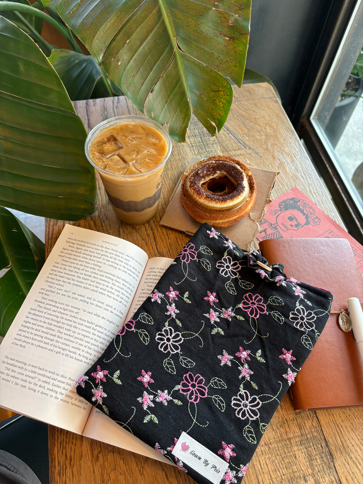 Black Floral Paperback Sleeve