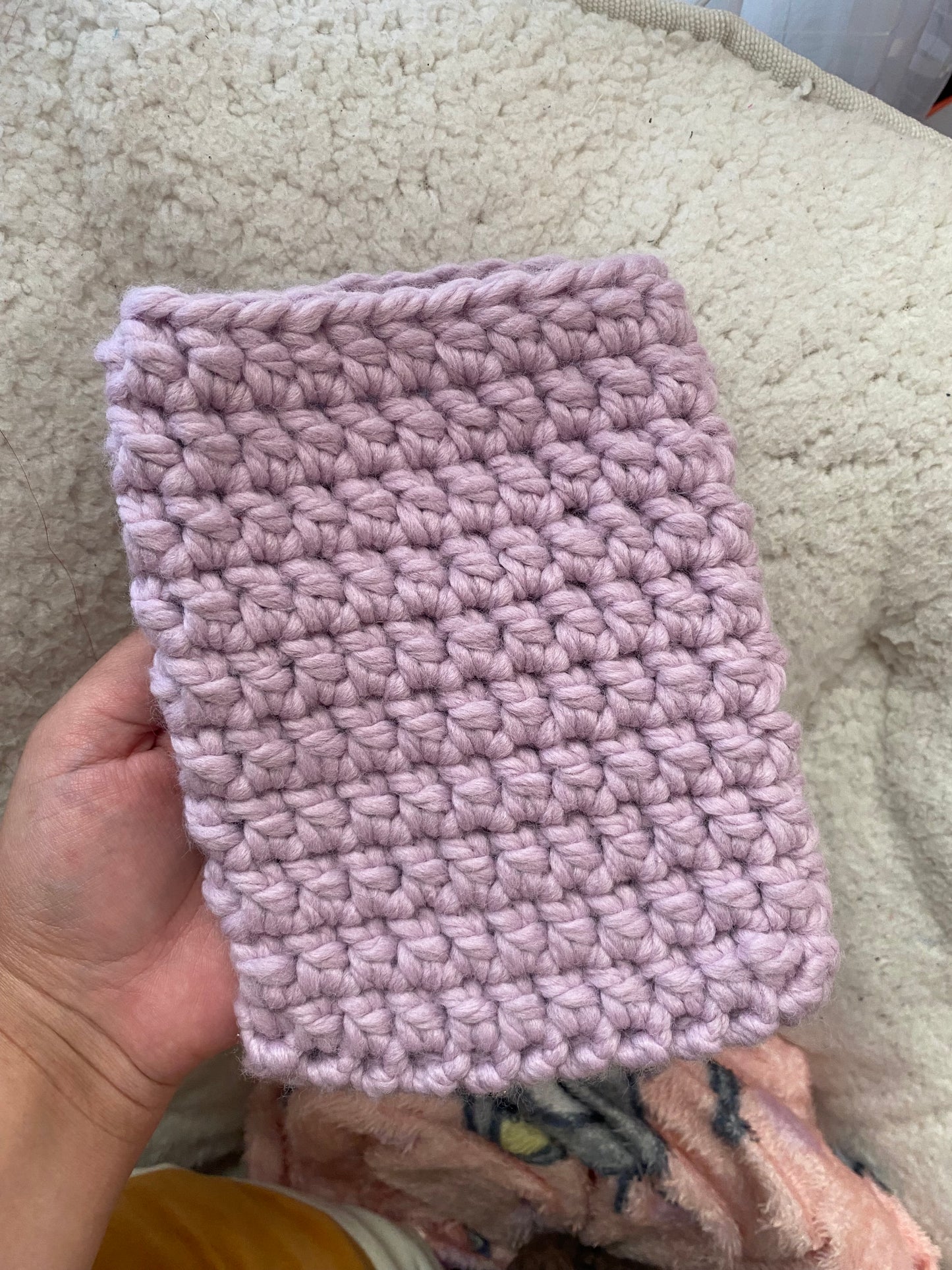 Lavender Crochet Kindle Sleeve