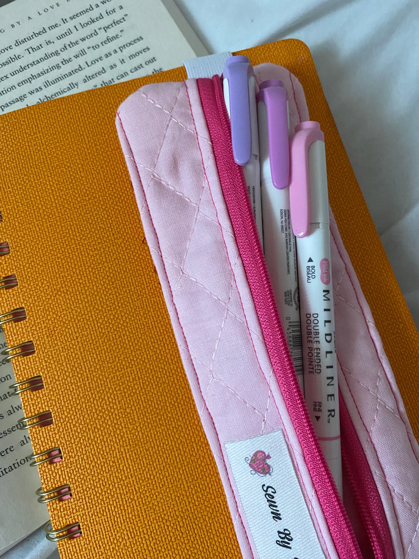 Quilted Blush Pen Pouch