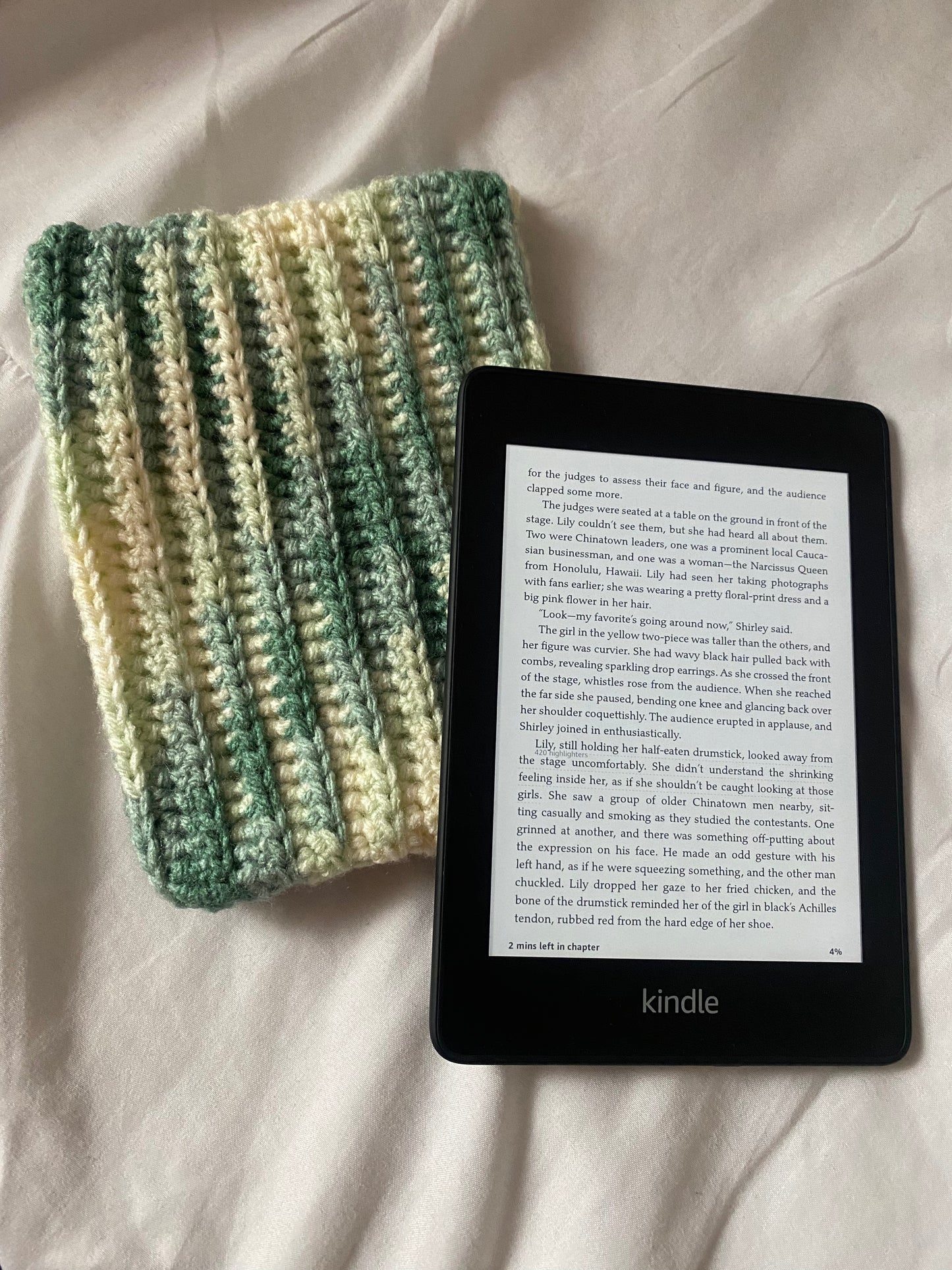 April Crochet Kindle Sleeve