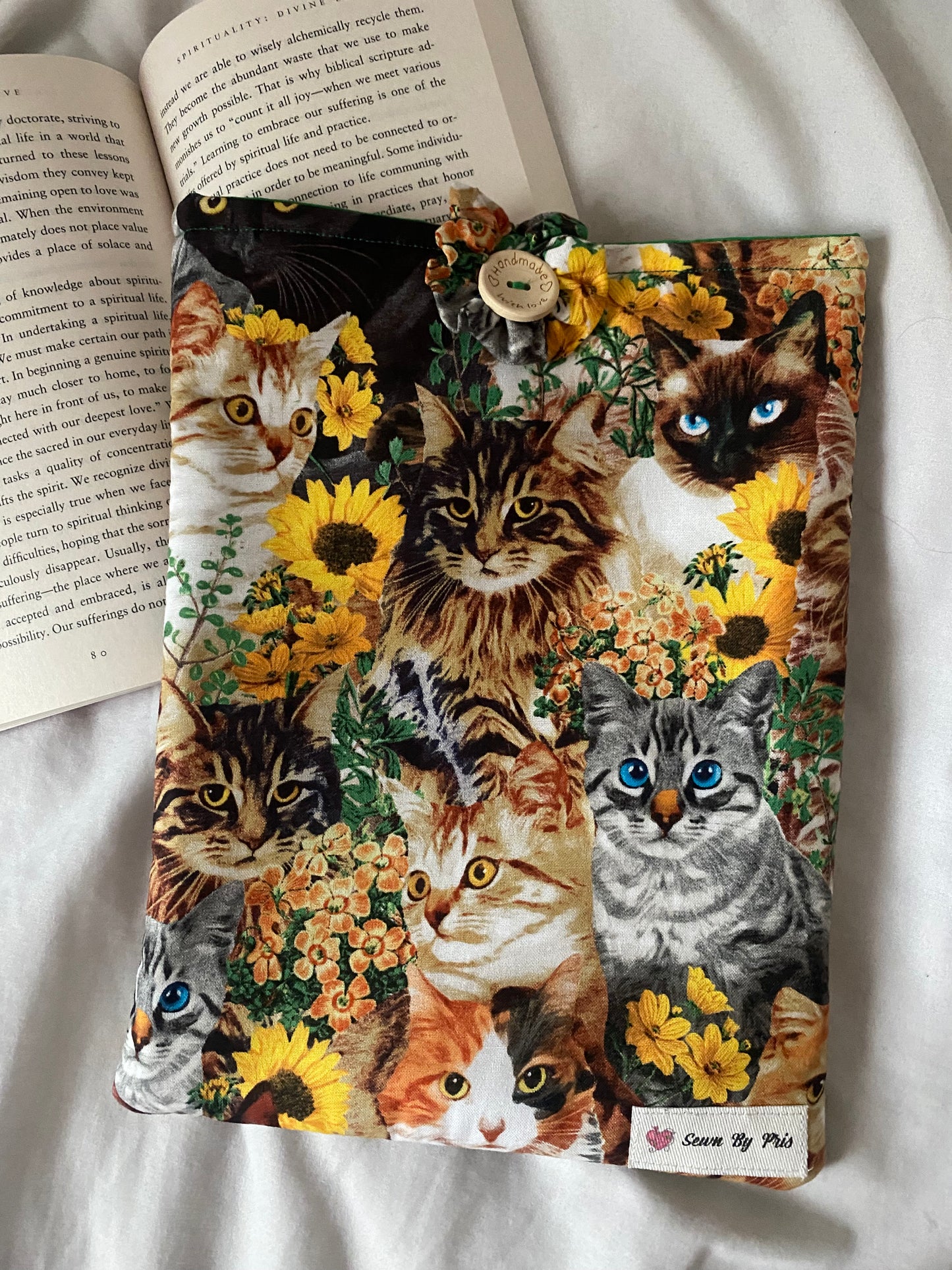 Sunflower Kitties Book Sleeve