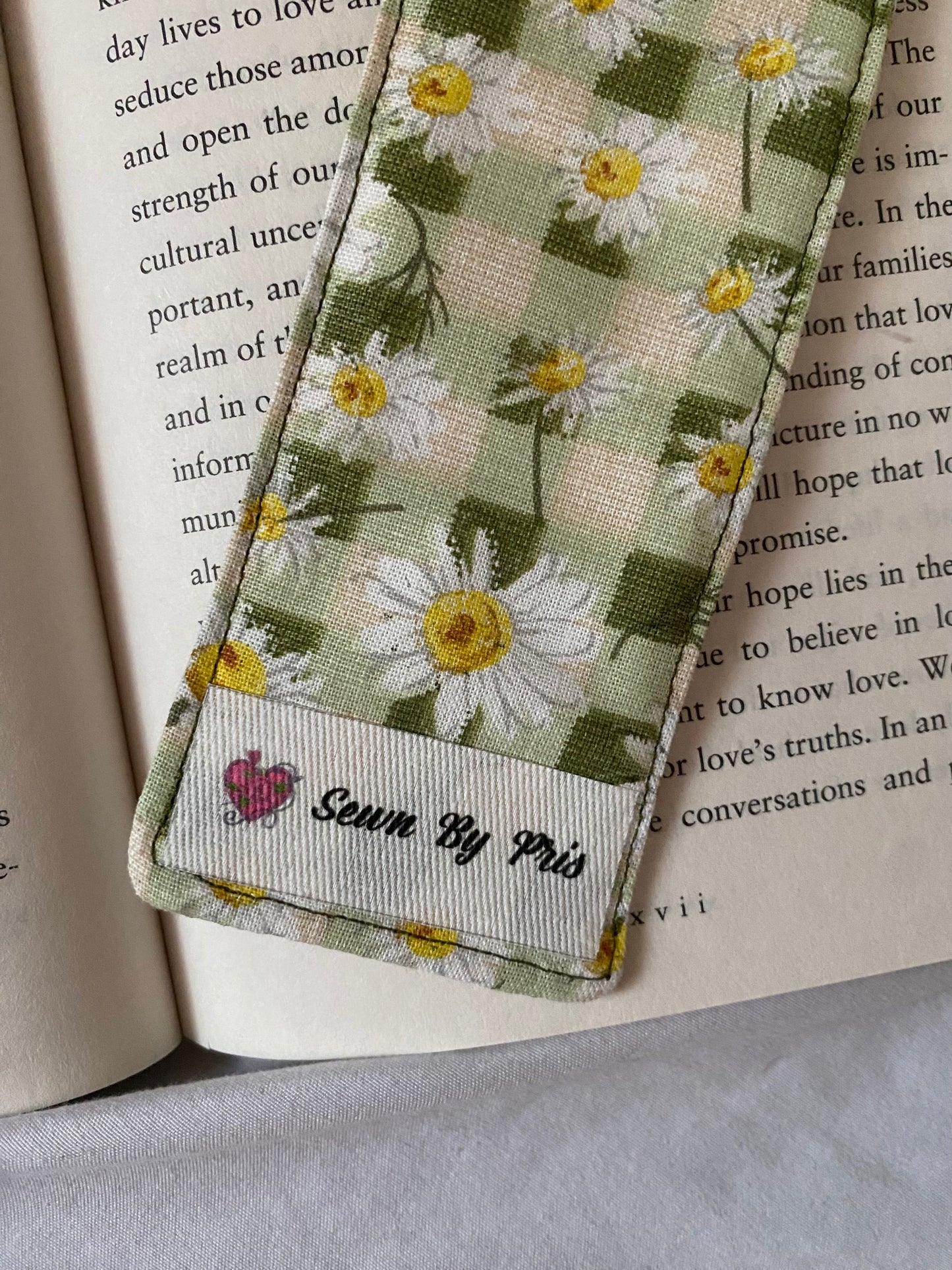 Green Plaid Bookmark