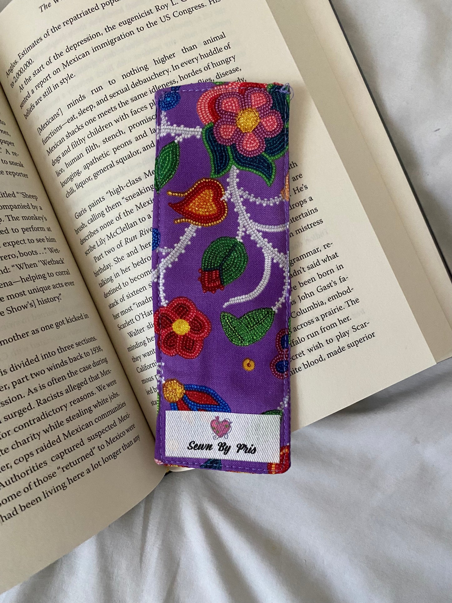 Purple Beadwork Bookmark