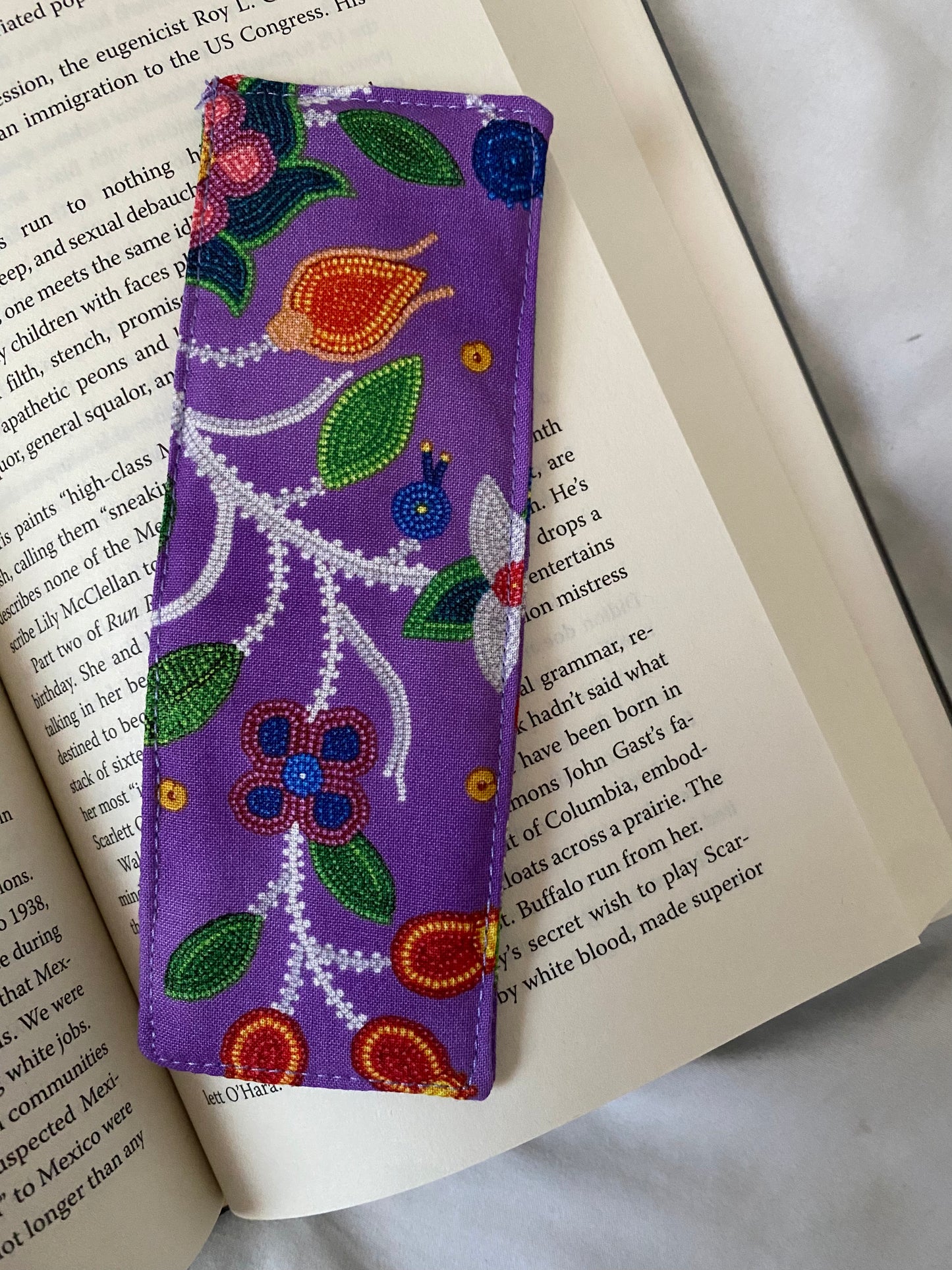 Purple Beadwork Bookmark