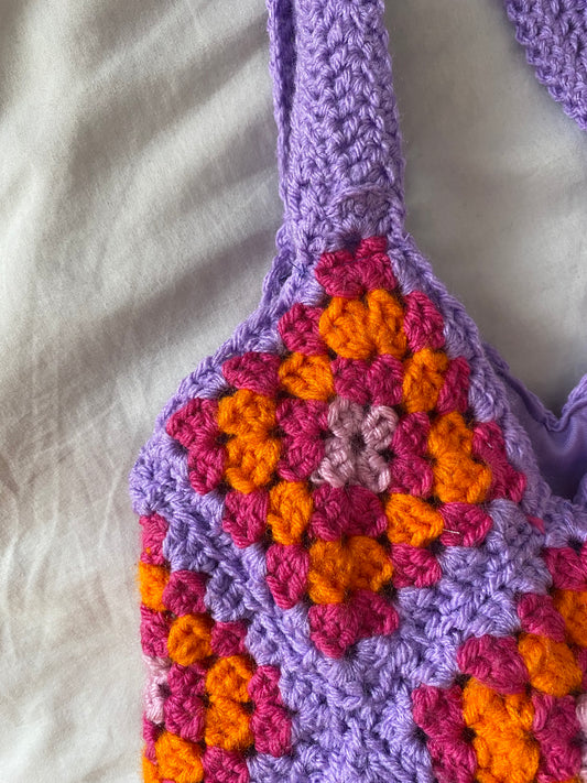 Homegirls Granny Square Crochet Tote