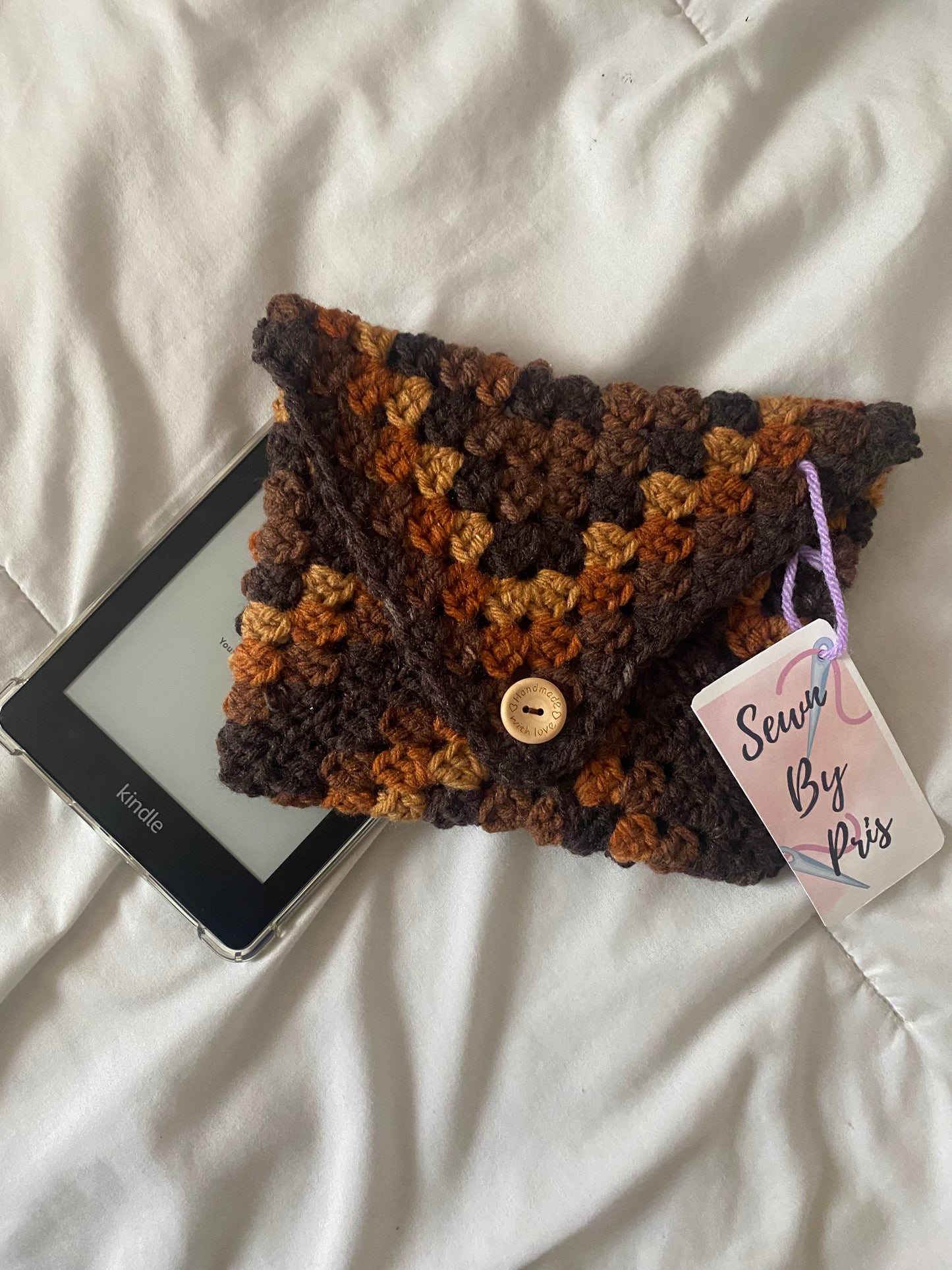 Brown Kindle Crochet Sleeve