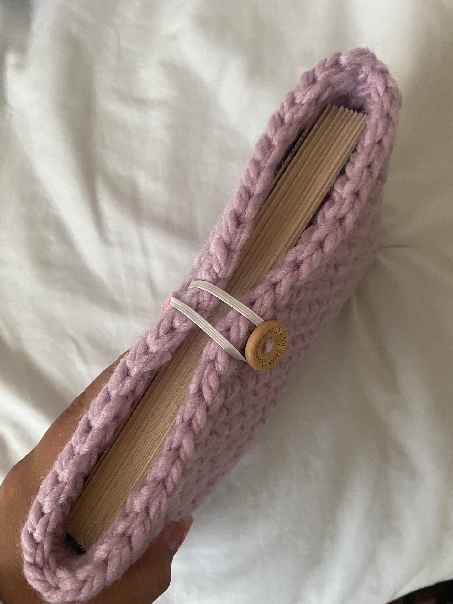 Lavender Paperback Crochet Book Sleeve