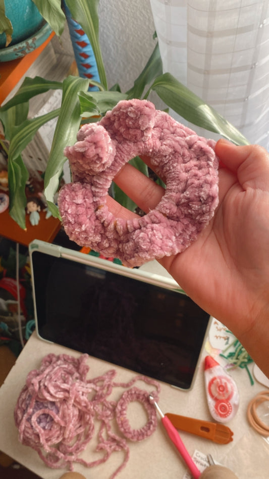 Velvet Crochet Scrunchie