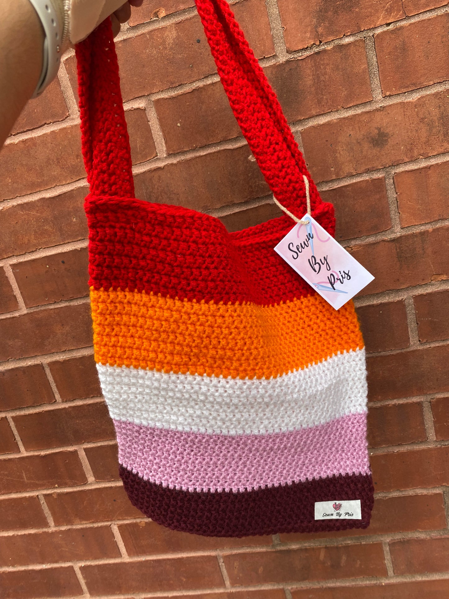 Pride Flag Crochet Totes