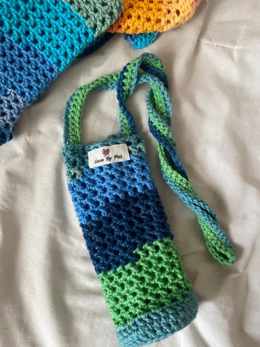 Crochet Water Bottle Holder - Earth